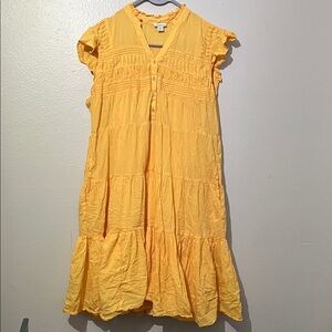 Sundance Tiered Yellow Midi Dress